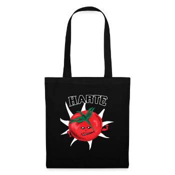 harte Tomate l Tomato Ketchup Gemüse Vegetarisch - Stoffbeutel - Schwarz - Vorne