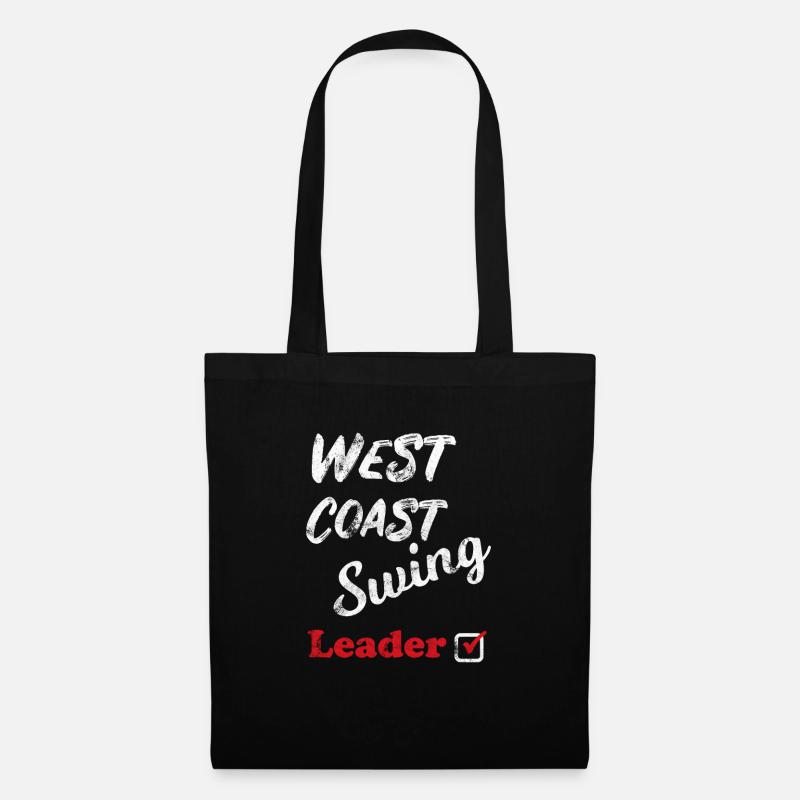 West Coast Swing Leader Follower Workshop Geschenk - Stoffbeutel - Schwarz