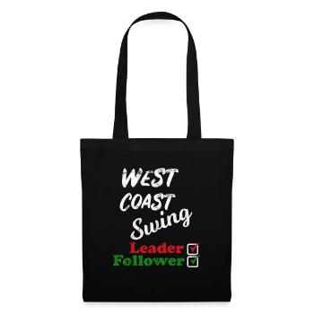 Cadeau d'atelier de suiveur de leader sur la côte ouest - Sac en tissu - noir - Devant