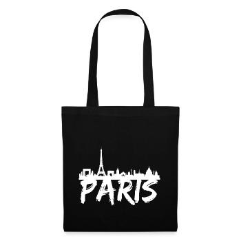 Paris Frankreich Welt Laender Stadt Love Eifel - Stoffbeutel - Schwarz - Vorne