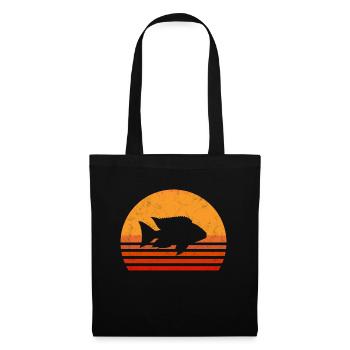 Cichlidés africains Malawi cadeau d'aquarium - Sac en tissu - noir - Devant