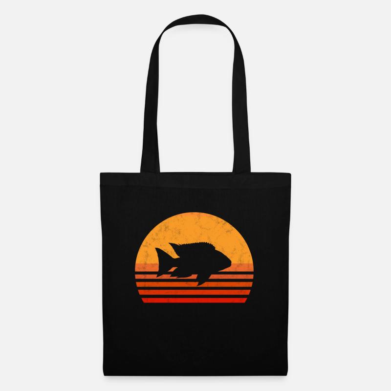 Afrikanisch Buntbarsch Malawisee Aquarium Geschenk - Stoffbeutel - Schwarz
