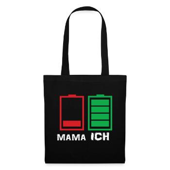 Maman et moi batterie - Sac en tissu - noir - Devant