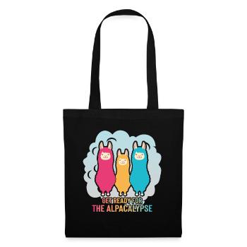 Alpacalypse Alpaka Apokalypse - Stoffbeutel - Schwarz - Vorne