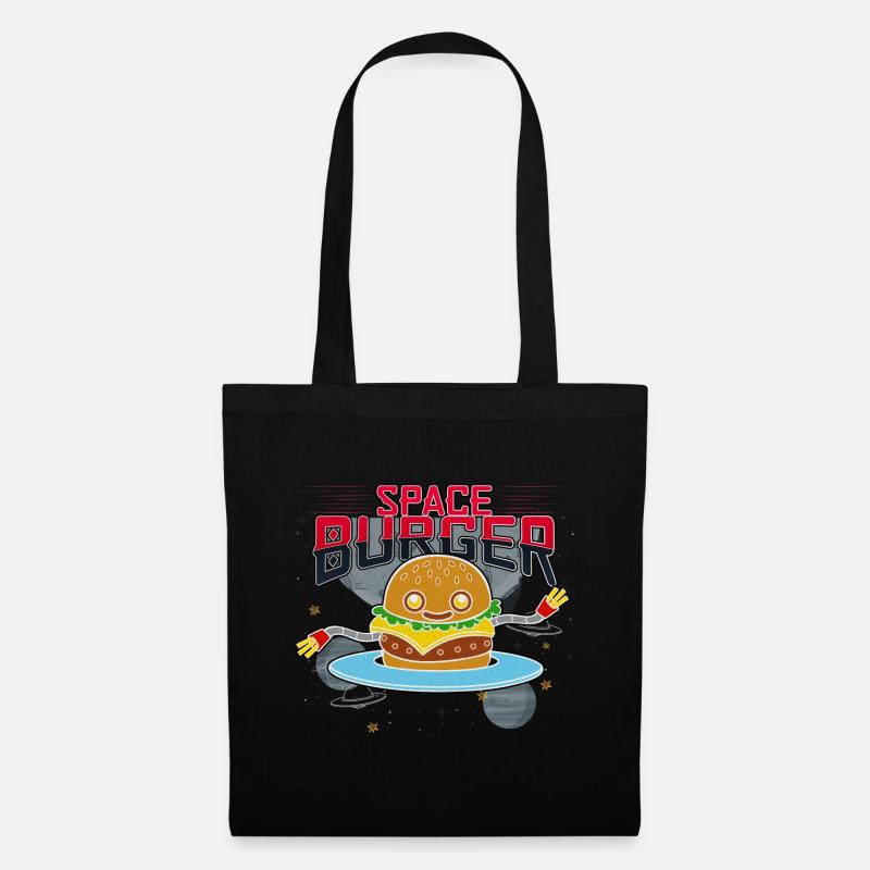 Weltraum Fast Food Burger - Stoffbeutel - Schwarz