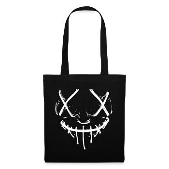 creepy horror mask halloween purge optics - Tote Bag - black - Front
