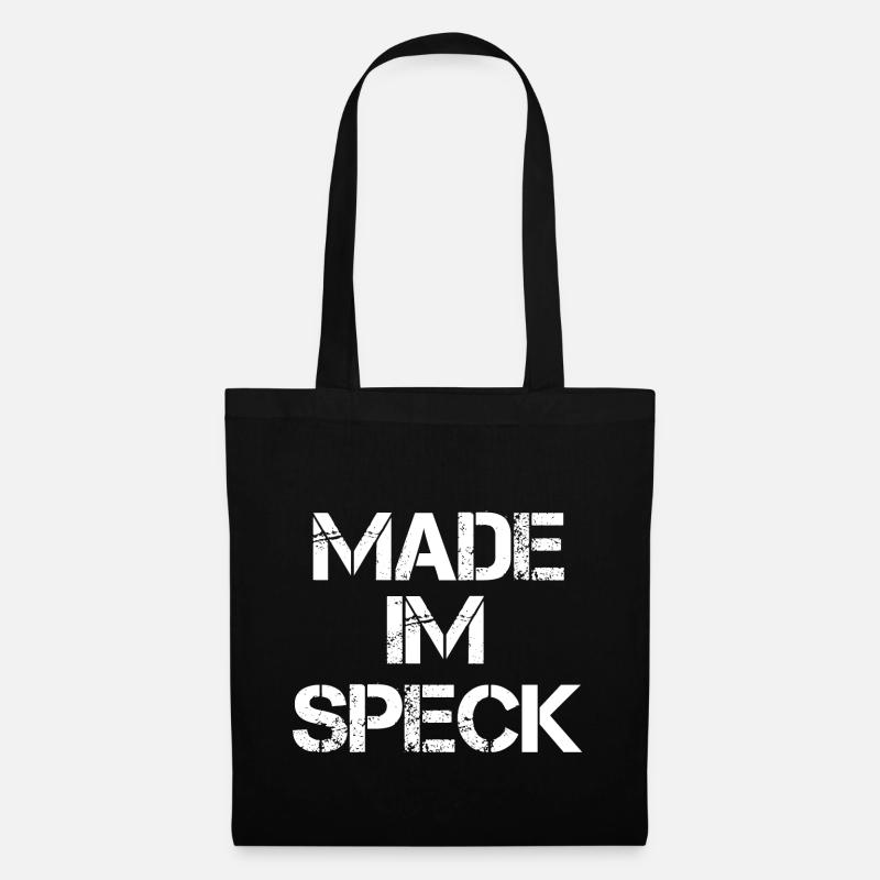Made im Speck schwarz - Stoffbeutel - Schwarz