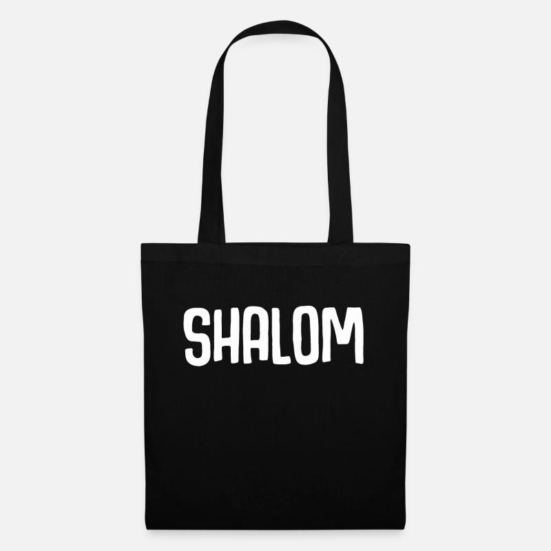 Shalom - Geschenkidee Juden, Chanuka, Bar Mizwa - Stoffbeutel - Schwarz