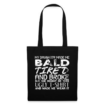 Père et fille - Sac en tissu - noir - Devant