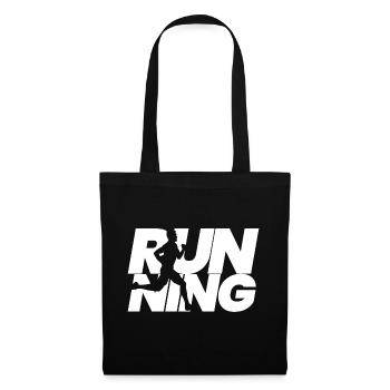 Coureur en cours d'exécution cadeau de jogging Jogger sport - Sac en tissu - noir - Devant