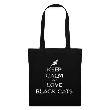 Schwarze Katzen - Stoffbeutel - Schwarz - Vorne