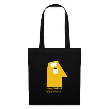 Dans l'esprit complètement ailleurs | Tête pleine d'ailleurs - Sac en tissu - noir - Devant