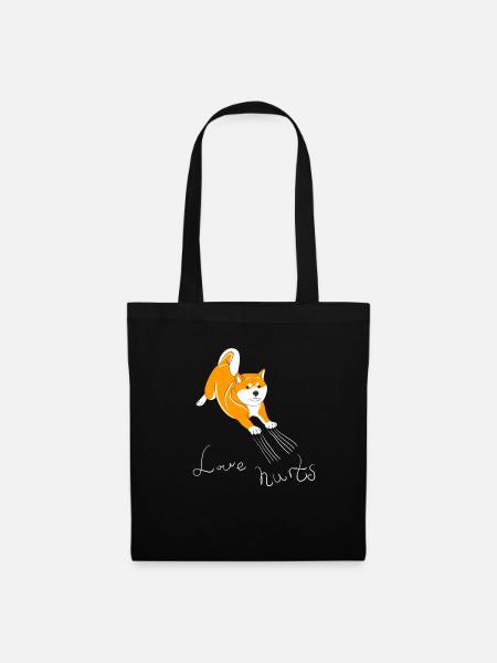 Love hurts Shiba - Stoffbeutel - Schwarz