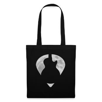 Full moon plectrum electric guitar - Tote Bag - black - Front
