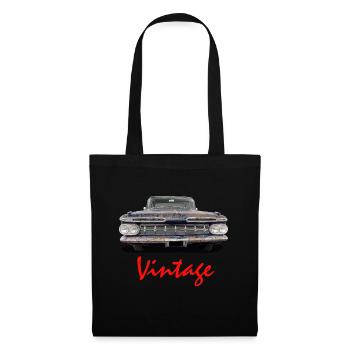 Vintage car red - Tote Bag - black - Front