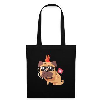 Pug Dog Punk Pug, crazy and cute - Tote Bag - black - Front