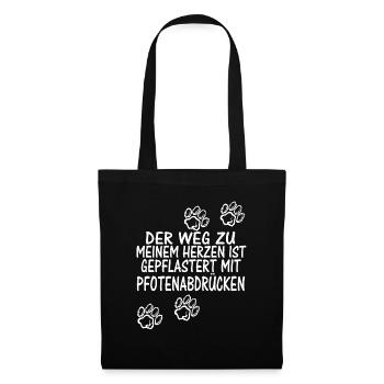 Lustiger Hunde Spruch Geschenkidee - Stoffbeutel - Schwarz - Vorne