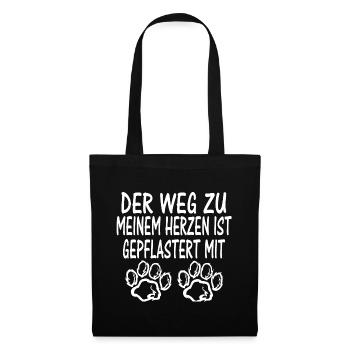 Lustiger Hunde Spruch Geschenkidee - Stoffbeutel - Schwarz - Vorne