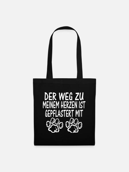 Lustiger Hunde Spruch Geschenkidee - Stoffbeutel - Schwarz