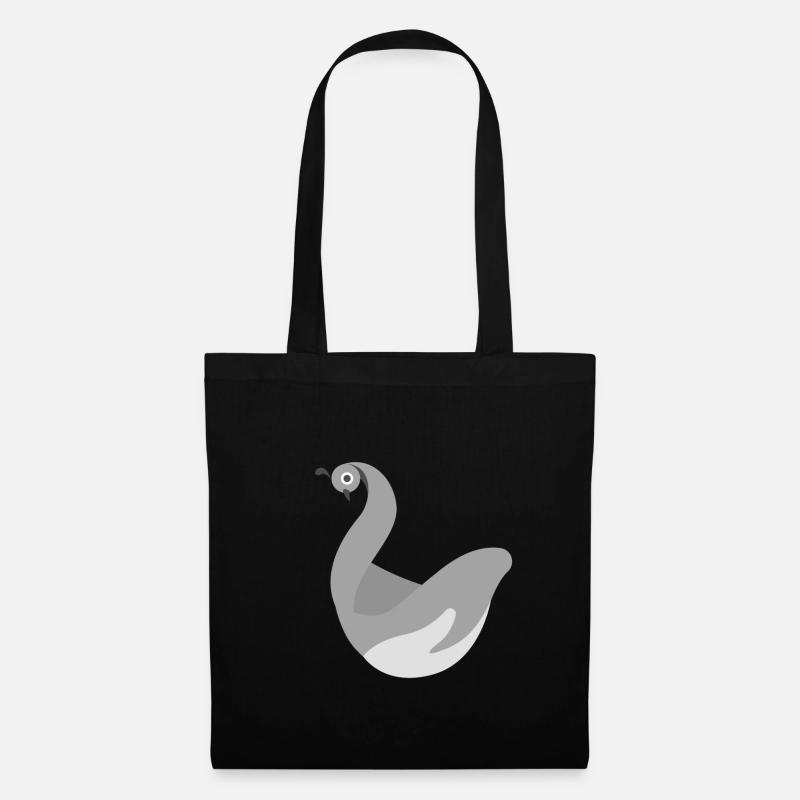 Schwan - Stoffbeutel - Schwarz