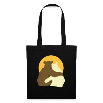 Bear dear mom dad bear - Tote Bag - black - Front
