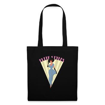 Chemise style femme - Sac en tissu - noir - Devant