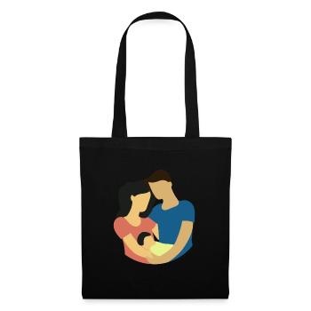 famille - Sac en tissu - noir - Devant
