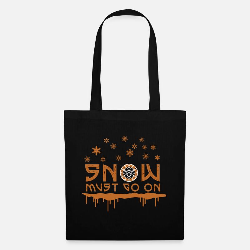 Snow must go on - Stoffbeutel - Schwarz