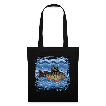poisson - Sac en tissu - noir - Devant