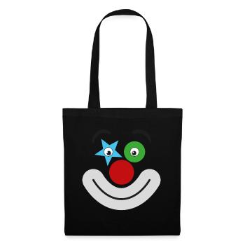 Clown - Stoffbeutel - Schwarz - Vorne