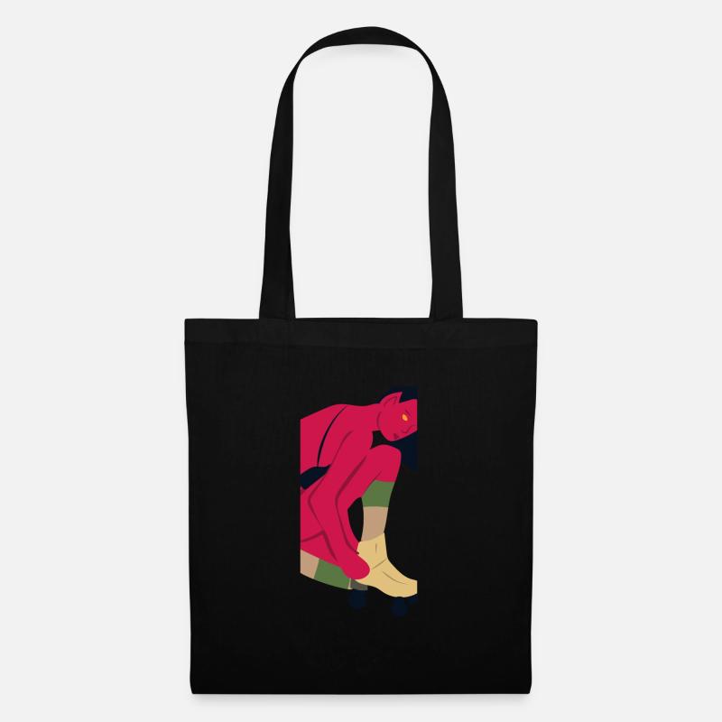 Scooter skate devil - Tote Bag - black