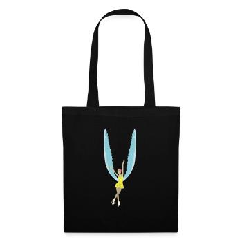 Ange de patinage artistique - Sac en tissu - noir - Devant