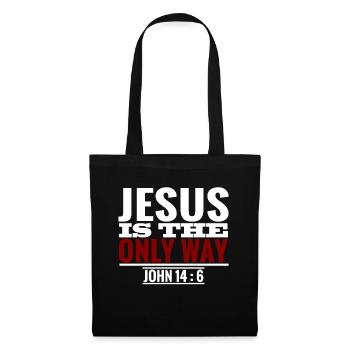 Seul moyen Jésus verset biblique Dieu chrétien - Sac en tissu - noir - Devant