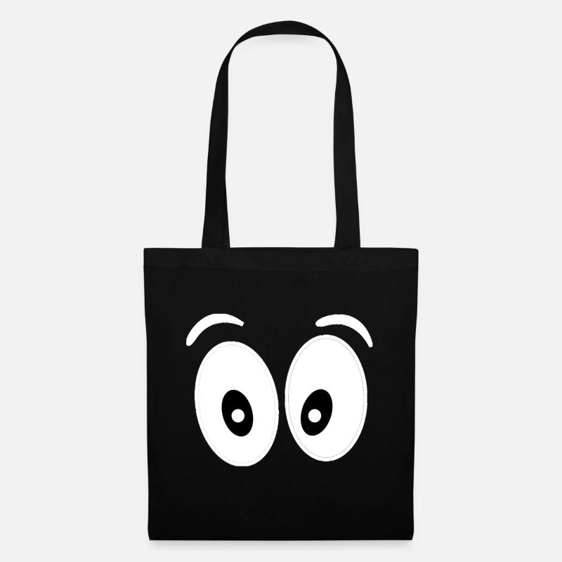 zwei Augen - Stoffbeutel - Schwarz