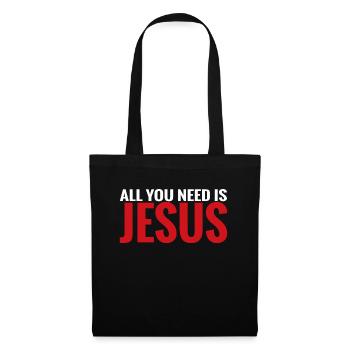 Tout ce dont tu as besoin c'est de Jésus - Sac en tissu - noir - Devant