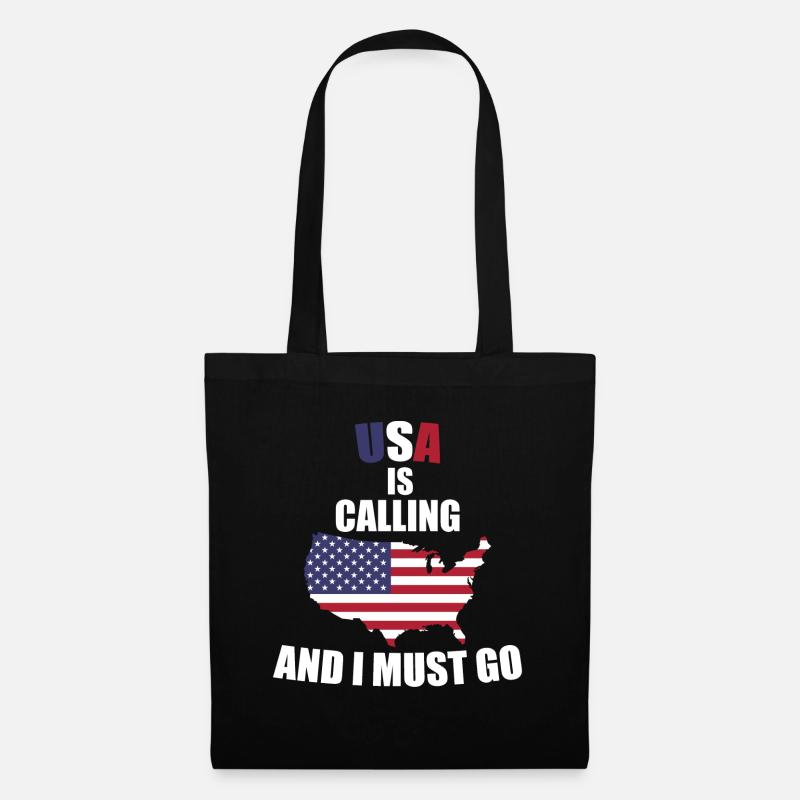 USA - Stoffbeutel - Schwarz