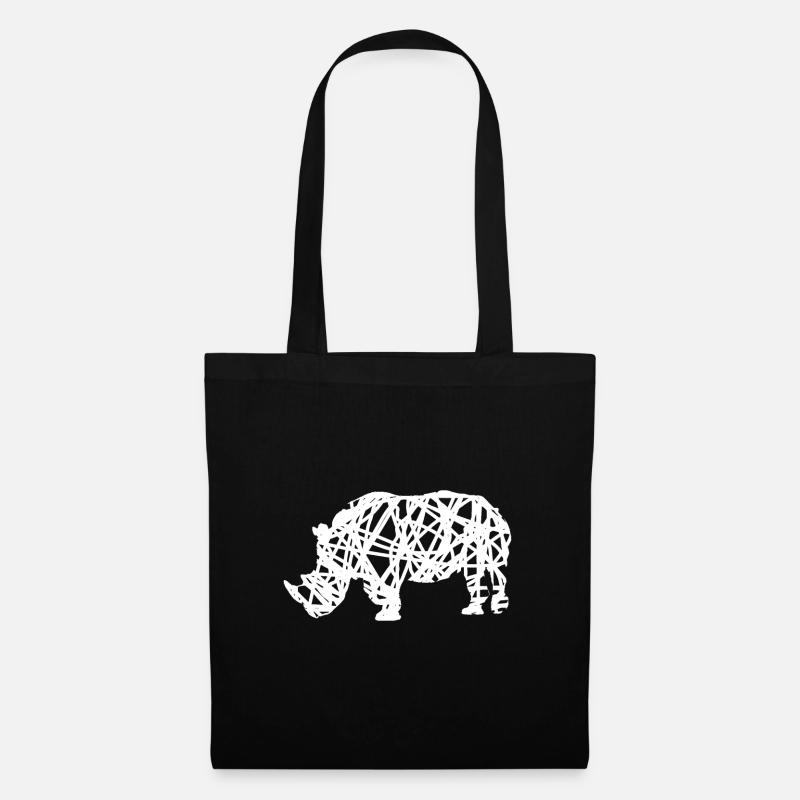 Nashorn - Stoffbeutel - Schwarz