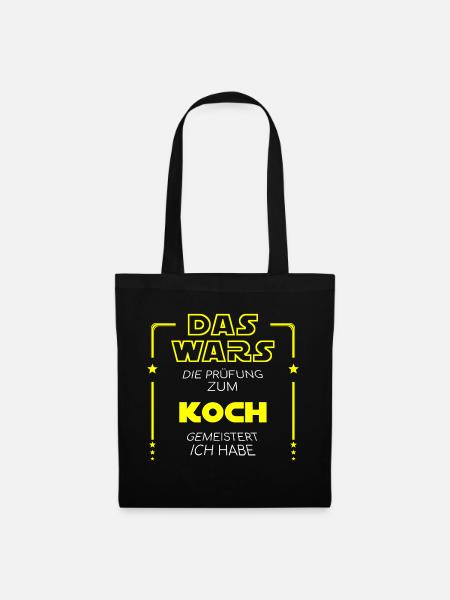 Das Wars Abschluss 2019 Koch Kochen Azubi Geschenk - Stoffbeutel - Schwarz