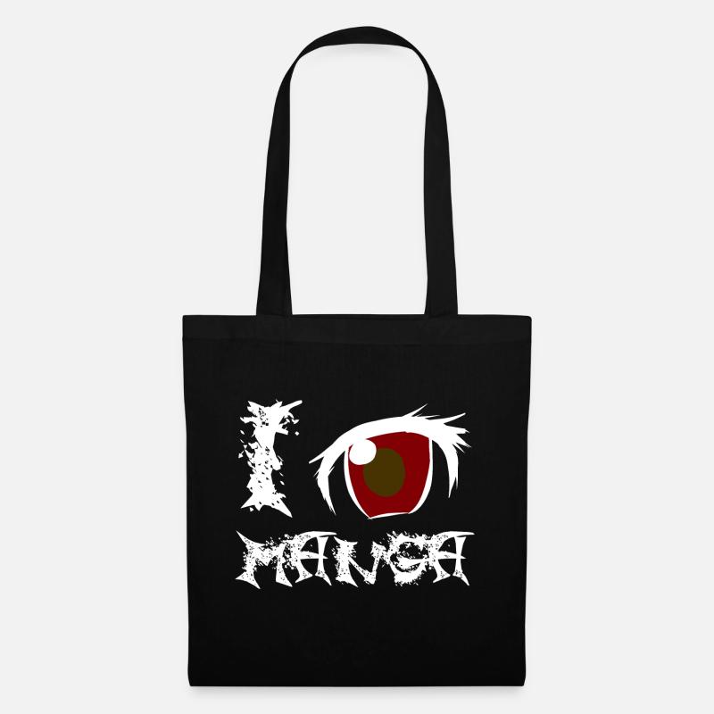 J'adore les mangas - Sac en tissu - noir