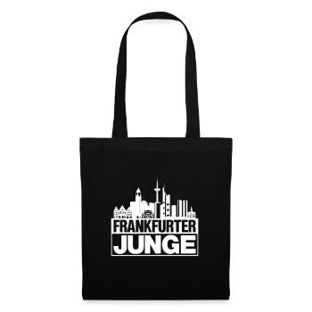 Frankfurter Junge Weiss Frankfurt Geschenk - Stoffbeutel - Schwarz - Vorne