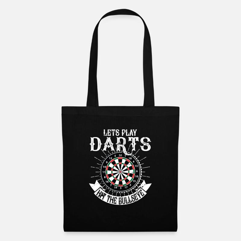 Darts Dartpfeile Dartscheibe Bullseye - Stoffbeutel - Schwarz
