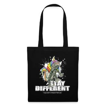 Stay Different - Imperial Unicorn - Stoffbeutel - Schwarz - Vorne