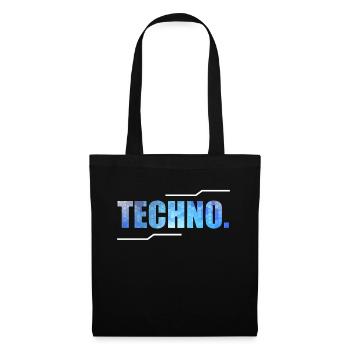 Ein TechnoTStück für Musikliebhaber, die "Techno" - Stoffbeutel - Schwarz - Vorne