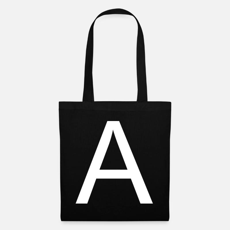 Letter a - Tote Bag - black
