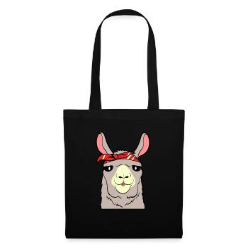 Alpaca Shirt With A Cute Illustration Of Alpaca - Tote Bag - black - Front