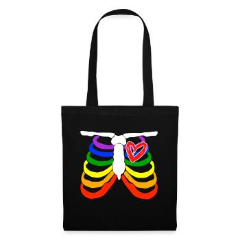 Colorful Rainbow Flag Gay Pride Tshirt Design " - Tote Bag - black - Front