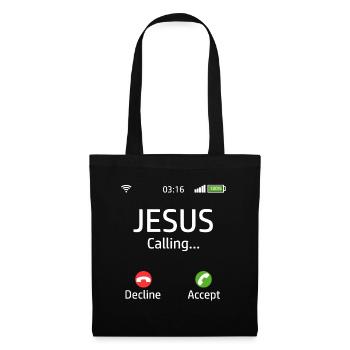 GlaubensHemd für zuverlässiges Sie "Jesus, der - Stoffbeutel - Schwarz - Vorne