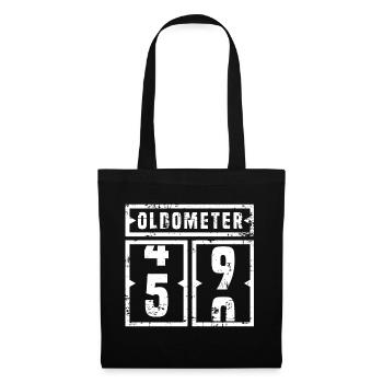 Un joli teeshirt d'anniversaire "Oldometer 59" - Sac en tissu - noir - Devant