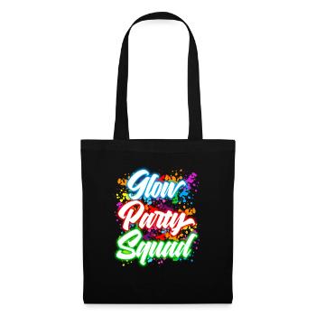 Freundschaft Ziele Glow Party Squad Neon Bright - Stoffbeutel - Schwarz - Vorne