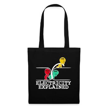 Volt Amp Ohm Electricity Tshirt Design Electrical - Tote Bag - black - Front